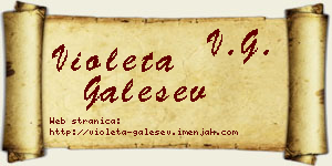 Violeta Galešev vizit kartica